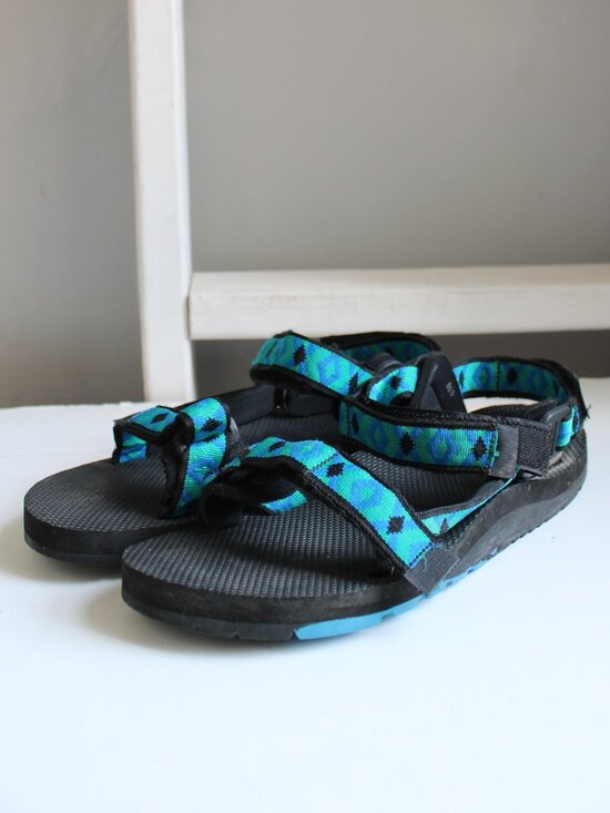 LL Bean Merrell Air Cushion Blue Green Outdoor Velcro Straps Sandals Mens sz 10 main image 4